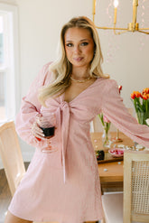 Joanie Cream & Red Striped Mini Dress