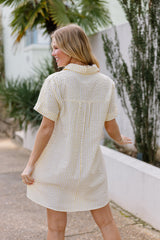 Leona Yellow & White Stripe Mini Dress