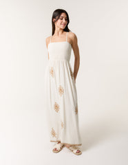 Shirred Maxi Dress