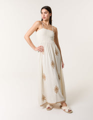 Shirred Maxi Dress