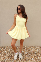 Hadley Yellow Athletic Romper Mini Dress
