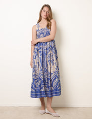Sleeveless Shirred Dress