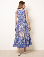 Sleeveless Shirred Dress
