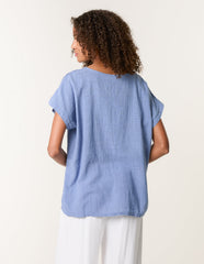 Lace Pattern Cotton Top