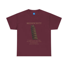 Funny Mediocrity Unisex Heavy Cotton Tee, Humorous T-Shirt, Comical Shirt, Joke Tee, Sarcasm Top