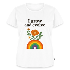I Grow and Evolve" Statement T-shirt - white
