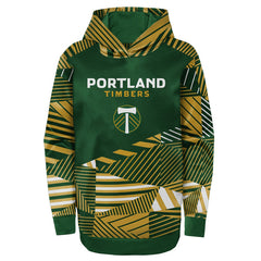 PORTLAND TIMBERS FC KIDS LONG SLEEVE FLEECE HOODIE