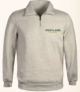 PORTLAND TIMBERS FC MEN'S OATMEAL LONG SLEEVE QUARTER ZIP