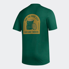 PORTLAND TIMBERS FC MEN'S SHORT SLEEVE PLAID SCRIPT TEE