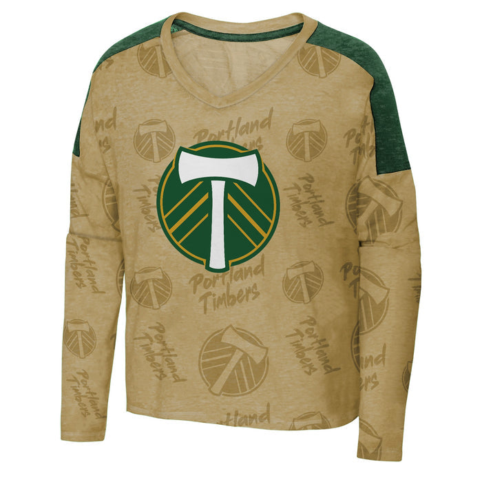 PORTLAND TIMBERS FC YOUTH LONG SLEEVE CROP TEE