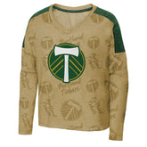 PORTLAND TIMBERS FC YOUTH LONG SLEEVE CROP TEE