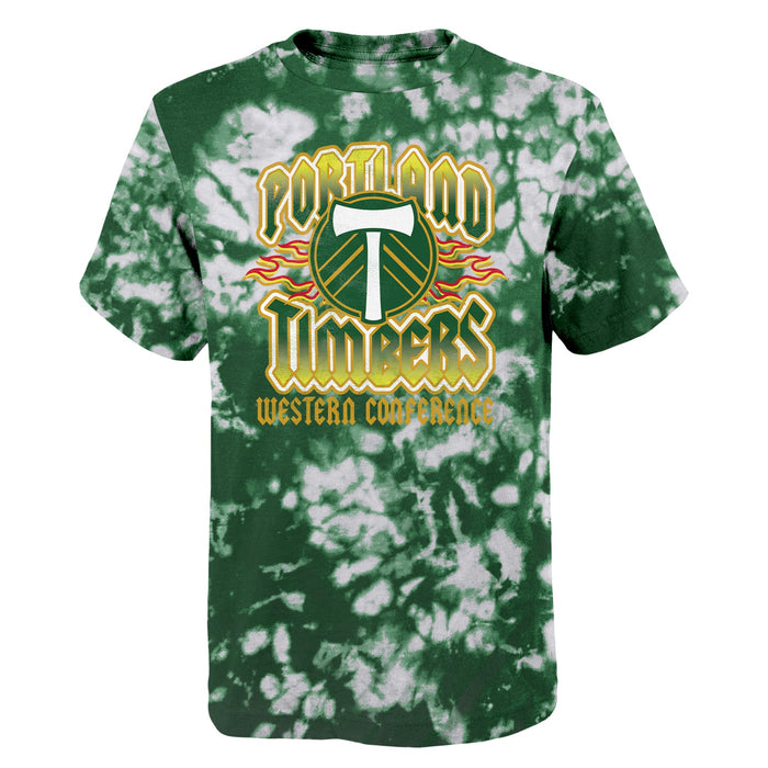 PORTLAND TIMBERS FC YOUTH SHORT SLEEVE TIE DYE TEE