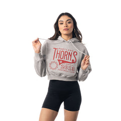 THORNS FC LADIES LONG SLEEVE CROPPED GLITTER HOODIE