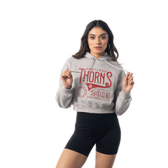 THORNS FC LADIES LONG SLEEVE CROPPED GLITTER HOODIE