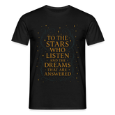 “To the Stars Who Listen” Fantasy Tee - black