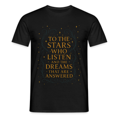 “To the Stars Who Listen” Fantasy Tee - black