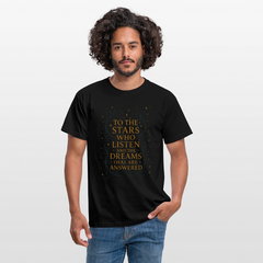 “To the Stars Who Listen” Fantasy Tee - black