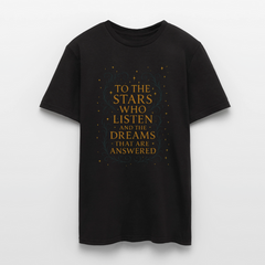 “To the Stars Who Listen” Fantasy Tee - black
