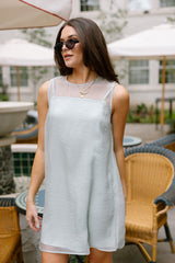 Brielle Mint Sheer Mini Dress