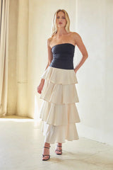NIA Mathilda Tiered Maxi Dress