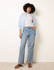 Broidery Side Detail Jeans
