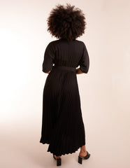 Pleated Dress With Belt