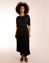 Pleated Dress With Belt