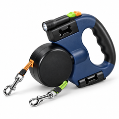 Dual Retractable Dog Leash with LED Light