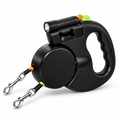 Dual Retractable Dog Leash with LED Light