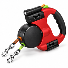 Dual Retractable Dog Leash with LED Light