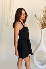 Piper Black Halter Mini Dress