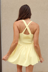 Hadley Yellow Athletic Romper Mini Dress