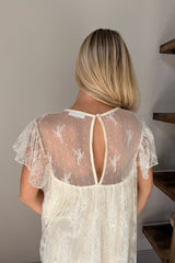 Arwen Cream Lace Mini Dress