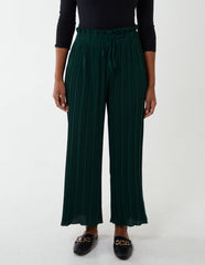 Wide Leg Pleated Trousers