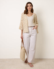 Crochet Tie Front Cardigan