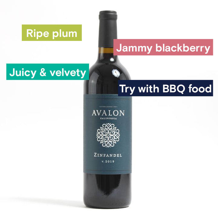 Reserve Wines Avalon, Zinfandel 2019, Notes: Ripe Plum, Jammy Blackb.erry, Juicy & velvety, Try with BBQ food