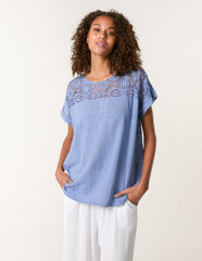 Lace Pattern Cotton Top