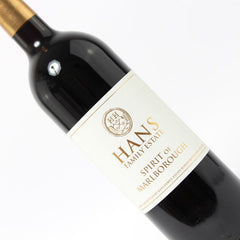 Reserve Wines Hans Herzog, "Spirit of Marlborough" Merlot Cabernet Bottle Image Close Up