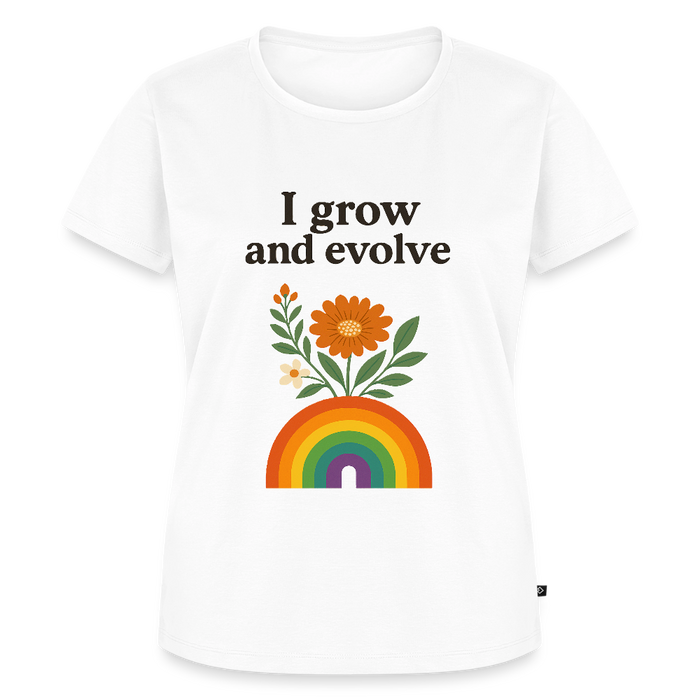 I Grow and Evolve" Statement T-shirt - white