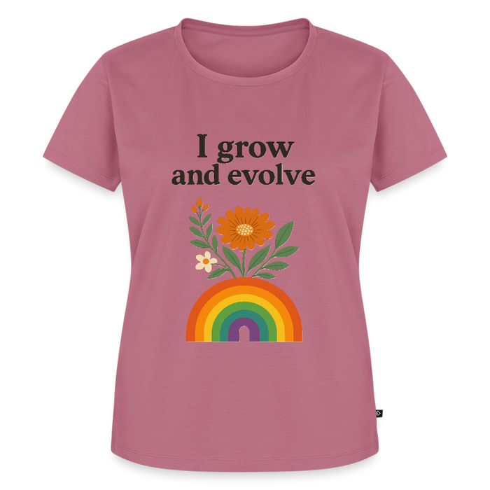 I Grow and Evolve" Statement T-shirt - mauve