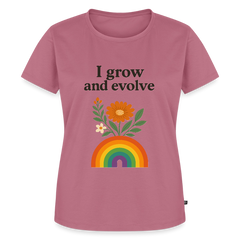 I Grow and Evolve" Statement T-shirt - mauve