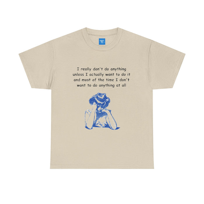 Lazy Day Unisex Heavy Cotton Tee, Comfy Tshirt, Chill Out Shirt, Relaxing Top, Lazy Sunday Apparel
