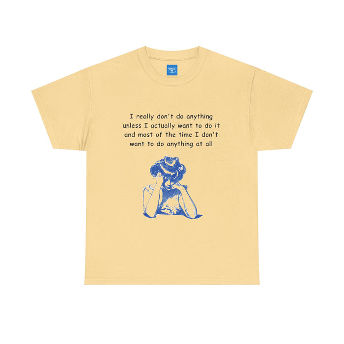 Lazy Day Unisex Heavy Cotton Tee, Comfy Tshirt, Chill Out Shirt, Relaxing Top, Lazy Sunday Apparel