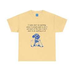 Lazy Day Unisex Heavy Cotton Tee, Comfy Tshirt, Chill Out Shirt, Relaxing Top, Lazy Sunday Apparel