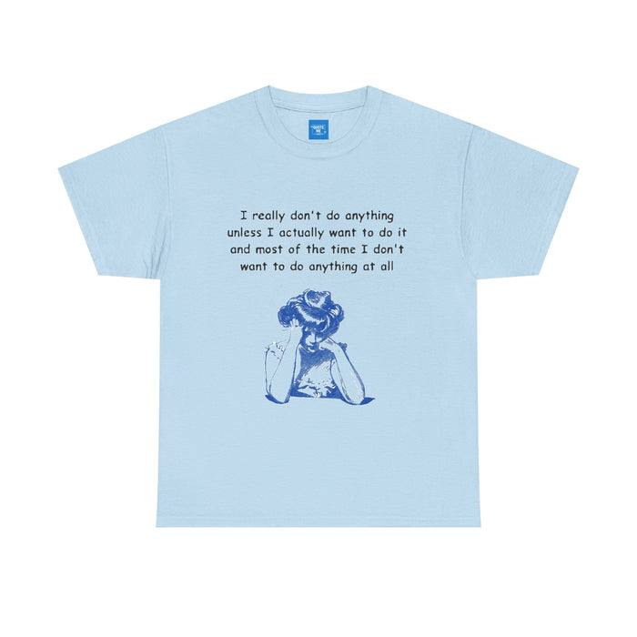 Lazy Day Unisex Heavy Cotton Tee, Comfy Tshirt, Chill Out Shirt, Relaxing Top, Lazy Sunday Apparel
