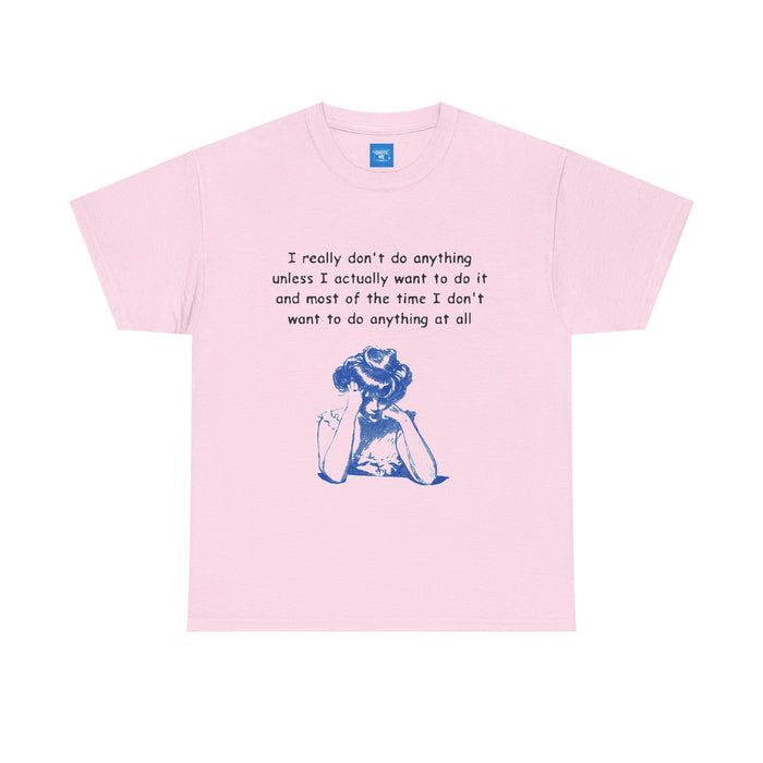 Lazy Day Unisex Heavy Cotton Tee, Comfy Tshirt, Chill Out Shirt, Relaxing Top, Lazy Sunday Apparel