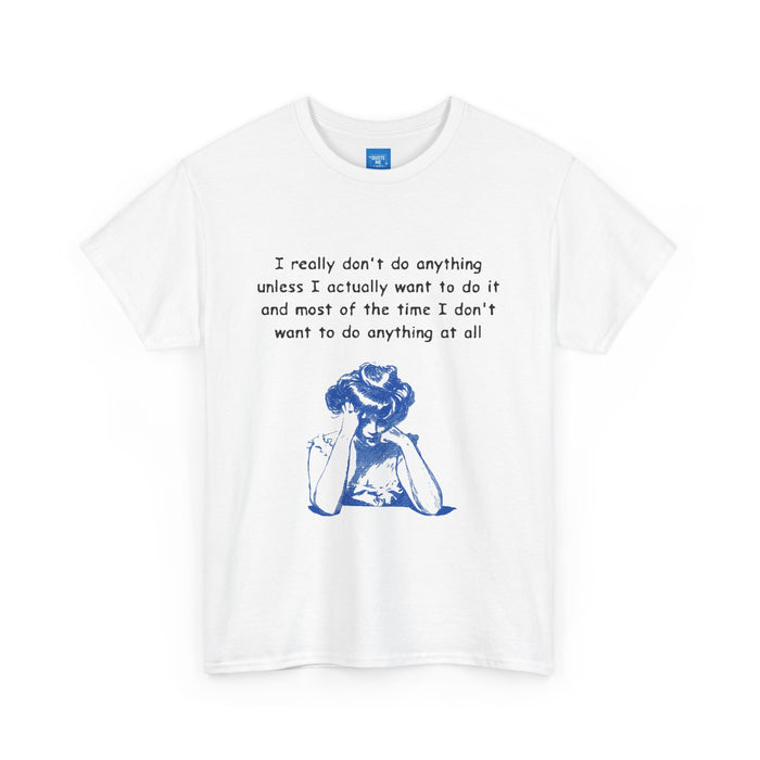 Lazy Day Unisex Heavy Cotton Tee, Comfy Tshirt, Chill Out Shirt, Relaxing Top, Lazy Sunday Apparel