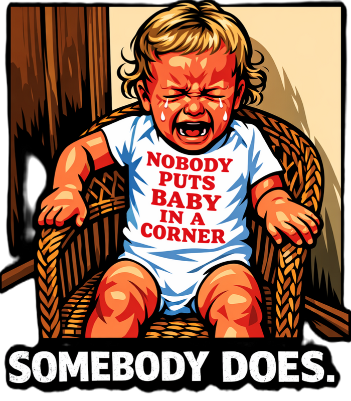 Nobody Puts Baby in the Corner T-Shirt — Funny Retro Movie Quote Tee