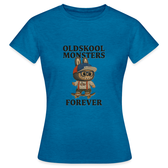 Oldskool Monsters T-shirt - antique blue sapphire heather