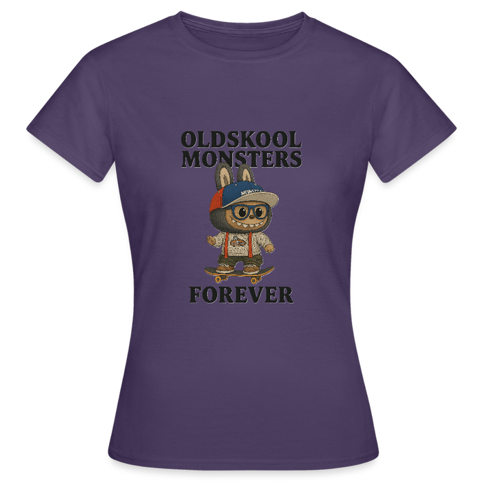 Oldskool Monsters T-shirt - dark purple